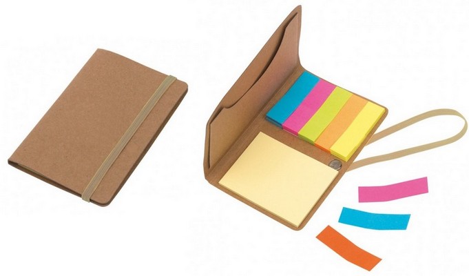 Post-it - Pochette marque-pages avec élastique et compartiment cartes
