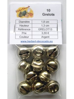 10 Grelots ARGENT