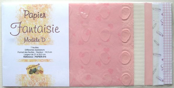 Papier Fantaisie - Modèle D - Rosé