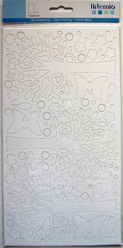 2 plaques de cartons blanc pré-découpées ARBRE - Artémio