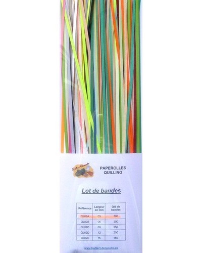 Bande 03 mm - Lot de 500 bandes dans un étui