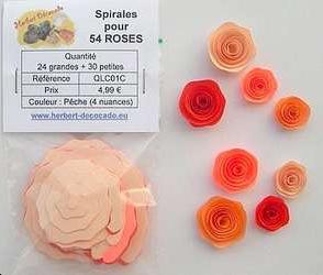 Spirales pour 54 roses PECHE