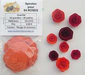 Spirales pour 54 roses ROUGE